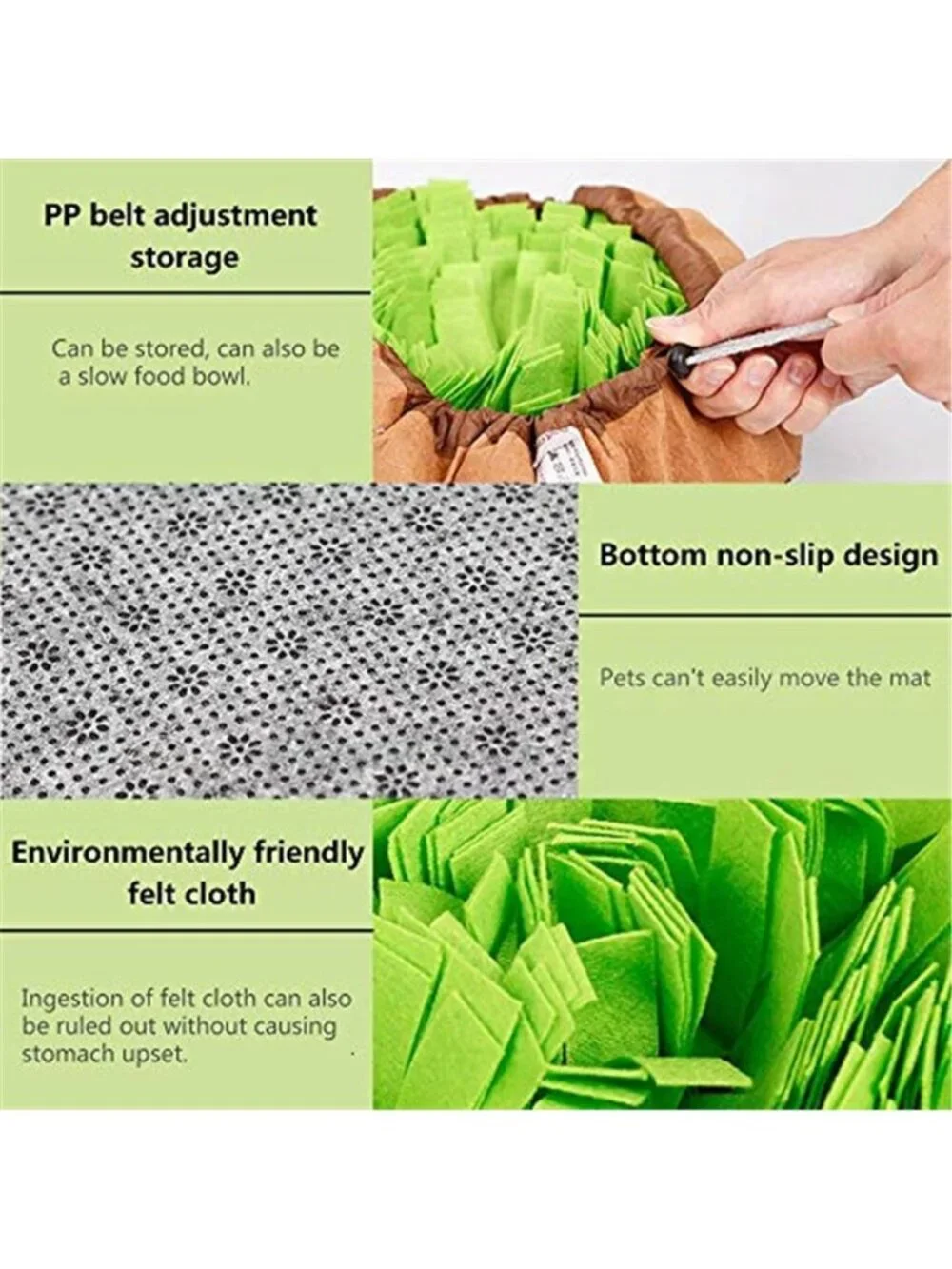 New Pet Snuffle Mat for Dogs, Interactive Feed Game for Boredom, Encourages